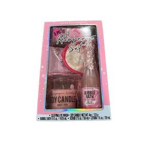 Onyx Bathhouse Recovery Set Gift Set Bubble Bath, Candle, Lotion, Eye Mask, Scru
